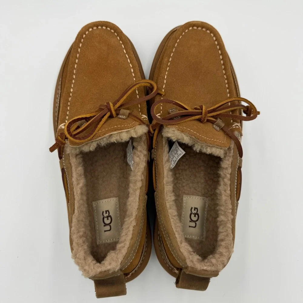 UGG Dex Slip-On Moccasin Slippers Men's Size 8 Water Resistant Suede 1106811 New